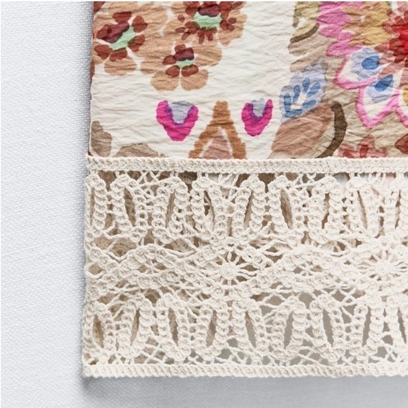 Zara Small guipure lace culottes multicolor - Picture 2 of 8